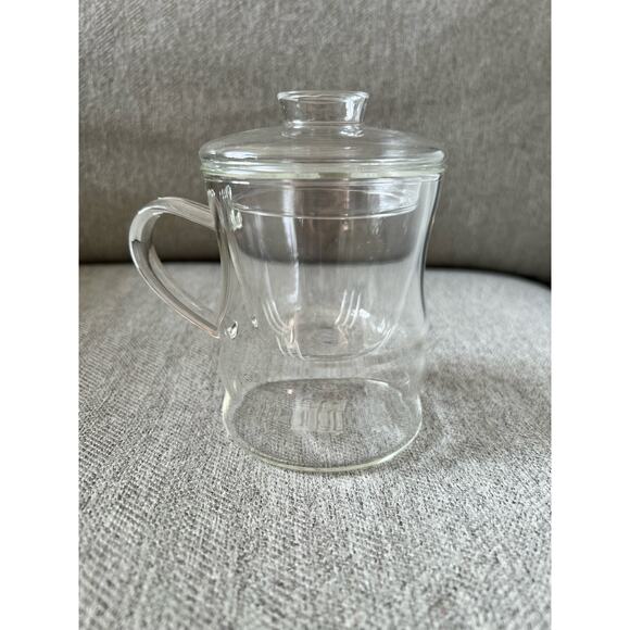 Glass Infuser Mug for Loose Leaf Tea Bamboo Shape 12oz - Picture 1 of 9